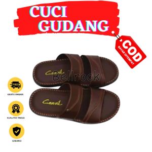 Sendal kulit pria / sendal kulit import / Sandal distro termurah / sandal cowok keren
