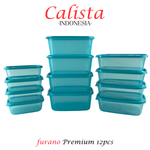 TOPLES PLASTIK BENING SET CALISTA FURANO PREMIUM ISI 12PCS FOOD CONTAINER PREP KULKAS SET TEMPAT PENYIMPANAN MAKANAN TOPLES KUE KERING LEBARAN SET