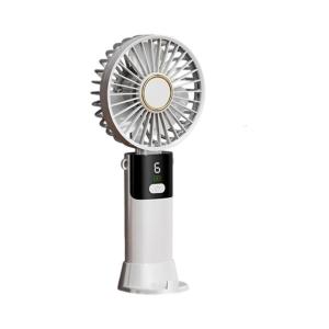 Mini Handheld Fan with 5 Adjustable Speed Quiet USB Rechargeable Desk Fan for Indoor Outdoor Use Birthday Holiday