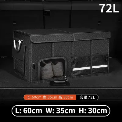 Car Boot Organiser 36/72/92/112L Foldable Storage Box 1680D Oxford Cloth Trunk Car Boot Storage Box Organizer