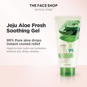 THEFACESHOP Jeju Aloe Fresh Soothing Gel 300ml– Moisturizing soothing after sun care aloe vera
