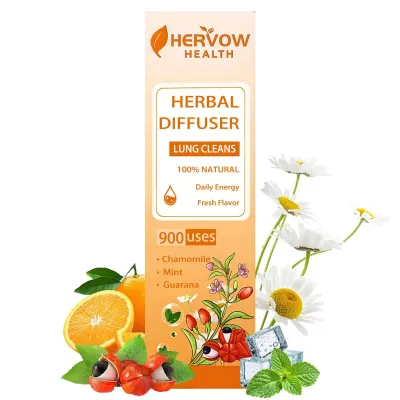 HERVOW Health Herbal Diffusion Pen for & Oral Air Freshening with Thyme & Mint Extracts for Relaxation and Respiratory Health