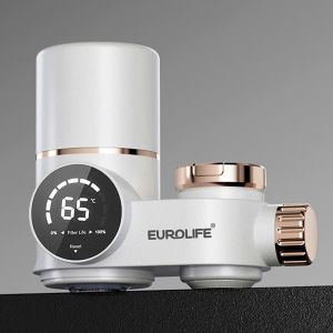 (Sản phẩm bán tại Mỹ) Máy lọc nước đầu vòi màn hình LED tia UV khử khuẩn Eurolife EL-LS-A13 (Xám Trắng)