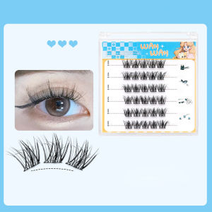 NATURAL STYLE Large Capacity 10 Rows of Glue-Free and No-Removal False Eyelashes Lazy Trilogy Sunflower Single Cluster Natural Curling Glue-Free Eyelashes