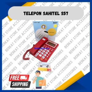 Sahitel S57 Single Line Telephone - Merah