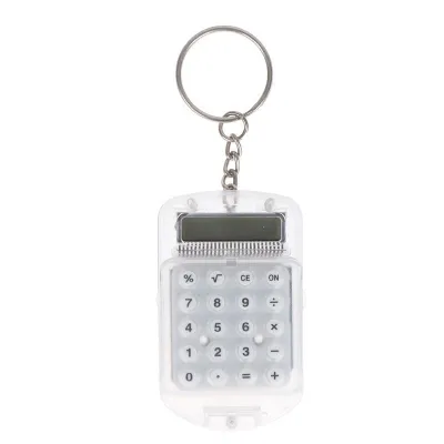 Portable Mini Flip Calculator with Keychain Pocket Size Creative Calculator for Children Students School