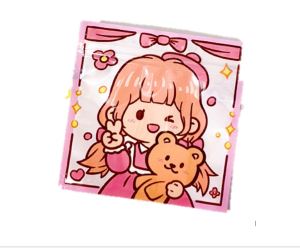 1Pc Ins CuteBear LittleGirl Ziplock Bag/Gift Bag/Biscuit Snack Seal Bag/Storage Bag 1件装可爱熊小女孩自封袋/礼品包装袋/饼干零食密封袋
