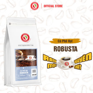 Cà phê hạt Robusta gói 1kg (Q) - Rang mộc - Đắng nhẹ thơm nồng - Pha máy/pha phin - Copen Coffee