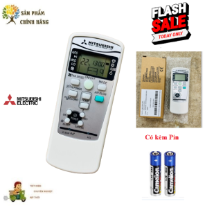 Remote Điều khiển thay thế điều hòa Mitsubishi 1&2 chiều Inverter- Hàng theo máy 100% Tặng kèm Pin