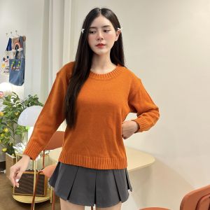 🌈MesubShop🌈เสื้อกันหนาวแขนยาว ผ้าไหมพรม ผ้าหนานุ่ม 🪐 ใส่สบายไม่คัน รุ่น ป้ายฟ้า B-049-4-A