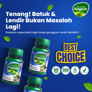 Bio Gold - Bundling 3 Botol Besgurah Kapsul Ekstrak Daun Kelor Meniran Kunyit Kayu Manis Untuk Gurah
