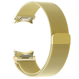 For Samsung Galaxy Watch 6 Classic Strap 43mm 47mm for Galaxy Watch 6/5/4 Strap 40mm 44mm/ 5 Pro 45mm /4 Classic Strap 42mm 46mm Milanese Loop Push Button Strap Metal Band