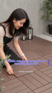 【Msia Ready Stock】 Premium Wood Floor Decking Interlocking Deck Floor Tiles Outdoor Garden Balcony Wooden Floor Mosaic Board Wooden FloorBalcony Lantai Kayu Papan Mozek Kayu Lantai Flooring Tebal Waterproof