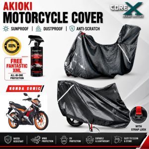 AKIOKI COREX Motorcycle Cover for Honda Sonic with fantastic xml – Waterproof Convertible Motor Cover with Strap Lock