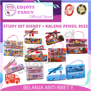 Stationary set Paket alat tulis sekolah lengkap Study set alat tulis anak komplit premium karakter aesthetic disney Hello Kitty Unicorn Princess Frozen Tsum-Tsum Doraemon Cars Spiderman