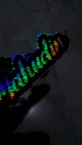 Stiker Custom Hologram Nama Sendiri Buat di helm motor speda laptop handpon ukuran 3x13cm