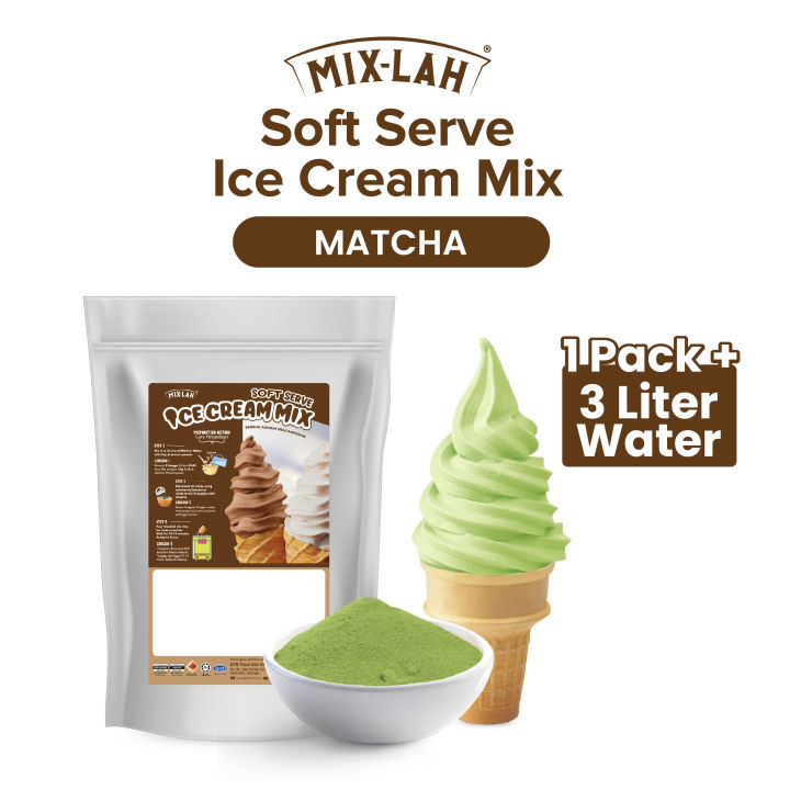 MIXLAH Matcha Soft Serve Ice Cream Powder Mix Tepung Aiskrim 冰淇淋粉