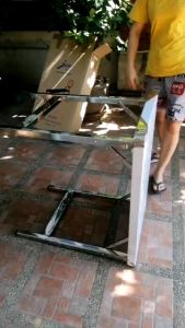 โต๊ะพับสแตนเลสแท้ เกรด304 โต๊ะสแตนเลสพับได้ โต๊ะสแตนเลส 4ขา โต๊ะเตรียมอาหาร โต๊ะทำอาหาร โต๊ะมีให้เลือก 3ขนาด : 80x50x73 cm. 112x70x75 cm. 113x65x76cm.