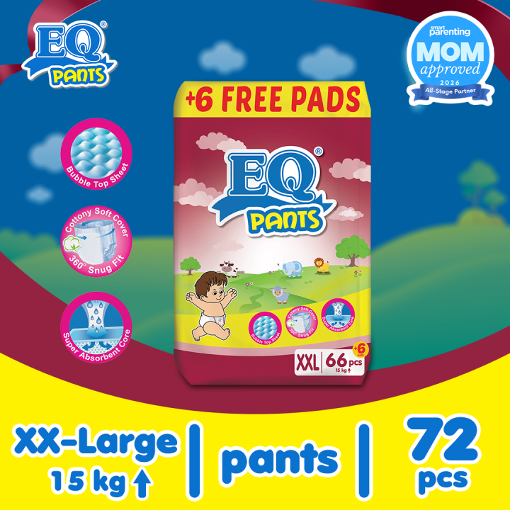 EQ Pants Mega Pack XXL (15kg up) - 66 pcs x 1 (66 pcs) - Diaper Pants | Lazada Philippines