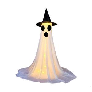 Glowing Ghostly Figure Ornament Halloween Decoration 120cm High For Porch Front Yard Garden Display Indoor and Outdoor