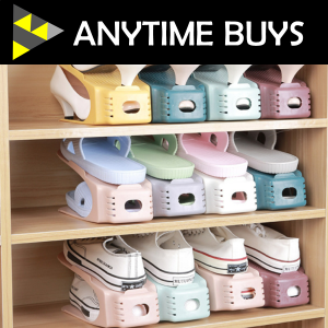 Shoe Storage Organizer Height Adjustable Shoe Rack / 简易收纳鞋架双层塑料储物架一体式防滑置物鞋柜可调节鞋托