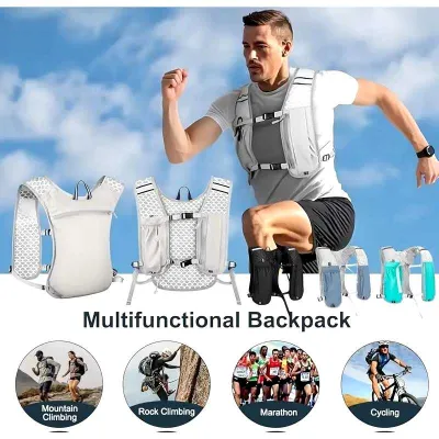 Running Vest for Men/Women Hydration Bag with Lightweight Design Chest Bag for Runners Reflective Strips Marathon Equipment Tactical Vest for Hiking and Cycling