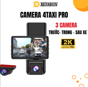 Camera hành trình XETABON 4TAXI Pro 3 camera ghi hình trong khoang lái Có kết nối điện thoại BH 12T