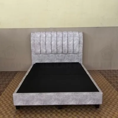 Belilah Queen Size Bed Frame Headboard Fabric Divan Bed Muji Modern Bed Katil Murah 床架