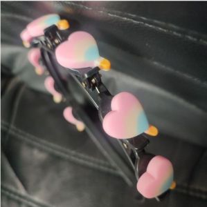 Aksesoris Bando Anak Gadis Pengikat Penjepit Rambut Ikat Kepala Fashion Korea 2in1 Jepit Hairband Tie Bandana Bentuk Pola Motif Kartun Jepitan Lingkaran Kepang Bendo Cewek Cute Cantik Bahan Plastik