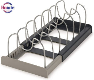 Kitchen Pot Lid Holder Stand Adjustable Dish Storage Rack Pan Organizer Drawer Type