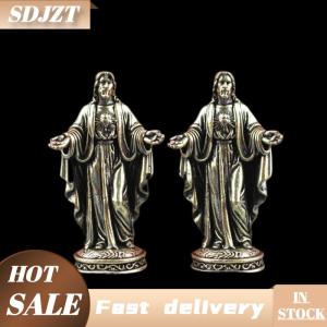 SDJZT Handmade Brass Thiên Chúa Tượng Phong Cách Cổ Điển Máy Tính Để Bàn Trang Trí Nội Thất Sáng Tạo Biên Giới Thủ Công Tác Phẩm Nghệ Thuật Nhỏ Đồng Bức Tượng Trang Trí Nhà