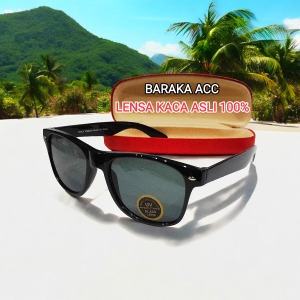 Kacamata Hitam Lensa Kaca Keren Kekinian Anti Baret & Silau Berkwalitas Baik Eyewear - Sunglasses