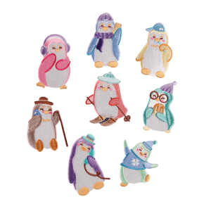 8 Pcs Cartoon Penguins Applique Patches Lovely Animal Iron On Patches Embroidered Patches Repair Patches Sew On Patches
