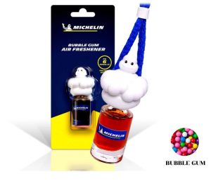 Michelin Man Car Hanging Air Freshener in Glass Bottle