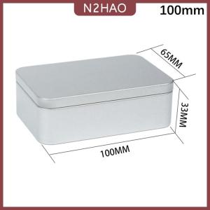 N2HAO Mini tinplate xà phòng Hộp kẹp tóc kim loại hình chữ nhật sắt hộp nhỏ vuông lưu trữ đồ trang sức Nail Beauty kẹo đồng xu Pill trường hợp