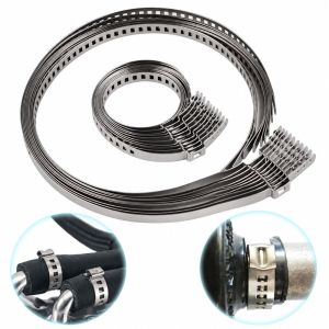 LUQIU Single Ear CV Boot Clamp Kit Adjustable Stainless Steel CV Joint Boot Crimp Clamp Drive Shaft Joint Boot Clamp for Universal Axle CV Joint Boot