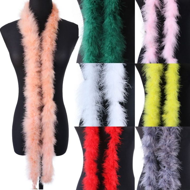 2M Feather Boa Strip For Christmas Tree Fluffy Feather On Ribbon