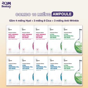 Combo 10 mặt nạ Wonjin Ampoule Edition Fill Air Mask siêu tinh chất dưỡng da chuyên sâu Hàn Quốc
