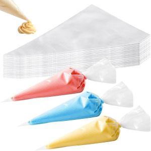 PLLEWY 100Pcs Leak-Proof Disposable Pastry Bags Thickened Extra Strong Icing Piping Bags High Quality Food Safe Piping Bags Baking