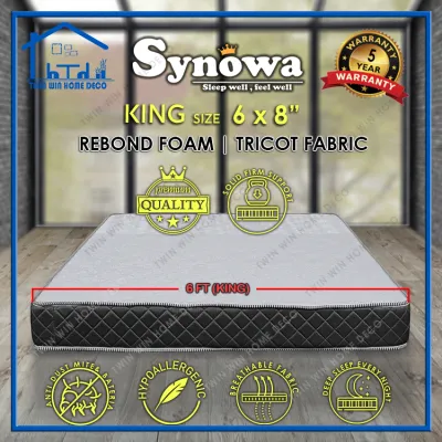 [Twin Win Home]SYNOWA Single/Super Single/Queen/King Size 8 Inch Rebond Foam Mattress