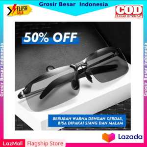 [ PROMO HARI INI ] Kacamata pria polarized potocromic panser ikan tembus air kacamata polaris siang malam anti UV400 pria wanita [ Gosir Besar Indonesia ]
