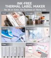 Label Maker Machine with Tape - Portable Inkless Bluetooth Printer,  Thermal Printer Handheld Labeler with Multiple Templates Icon Font for Smartphone for. 