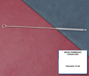 Brush Sikat Pembersih Botol Stem Cangklong Barang Lain Panjang 18cm Bahan Stainless Tebal