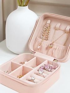 [Giá Hủy Diệt] Hộp Đựng Trang Sức Mini  Có Khóa Kéo Tiện Dụng Bằng Vải Nhung Sang Trọng Bảo Quản Nữ Trang