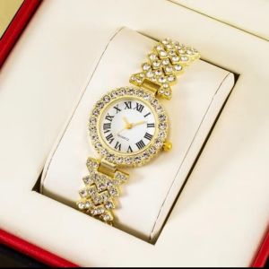 LD COD Jam Tangan Wanita Fashion Belian Full Romawi Mata” Strap Rantai/Stell Jam Tangan Mewah Jam Tangan Kekinian Jam Tangan Trendy Free batarai Cadangan