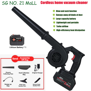 Cordless Leaf Blower 96V High-Power Electric Garden Vacuum Portable Blade Blowing Machine for Lawn Care and Yard Maintenance