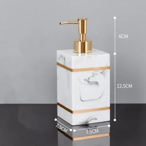 Nordic Natural Resin Lotion Bottle Mouth Cup Soap Dish Toothbrush Holder Tissue Cotton Swab Tray Washing Tools Set
