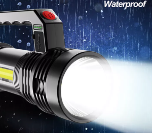 L10 SENTER LED SUPER TERANG JARAK JAUH FREE USB  + COB EMERGENCY ANTI AIR   - MSCARD JAKARTA