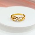 cincin wanita model infinity markis stylish dan elegan minimalis emas. 