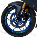 For YAMAHA XSR155 MT125 Exciter150 FZ25 YZF R3 R6 FZ6 FZ8 MT03 mt07 mtT09 Reflective Wheel Sticker Hub Decal17 Rim Stripe Tape Motorcycle  Accessories Waterproof. 